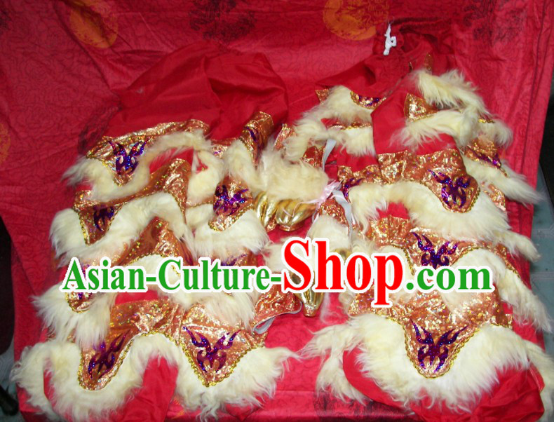 Bat Fu Pattern Two Pairs of Lion Dance Pants and Shoes Covers