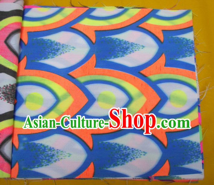 Blue Yellow Orange Ultra Violet Bamboo Pattern Dragon Dance Costumes Complete Set