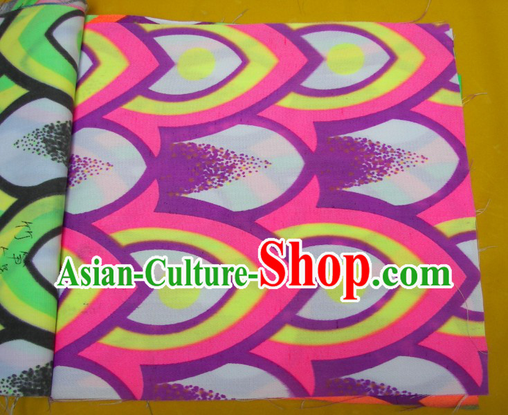Yellow Pink Purple Ultra Violet Bamboo Pattern Dragon Dance Costumes Complete Set