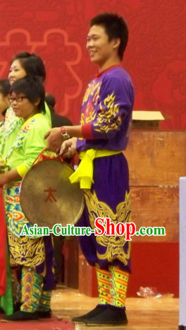 Professional Dragon Dancer, Drum Player, Gong and Cymbal Player Uniforms