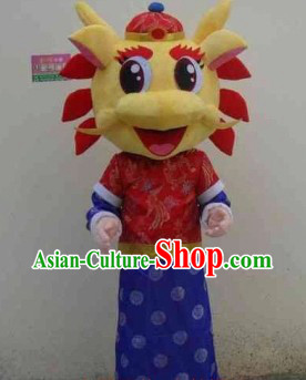Chinese Lunar New Year Parade Walking Dragon Costume Mascots Complete Set