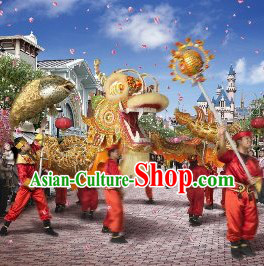 Supreme Best Traditional Grand Opening Chinese Dragon Dance Costumes Full Set