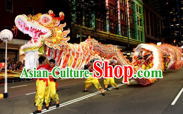 Best Supreme Classic Chinese Handmade Dragon Dance Costumes Complete Set