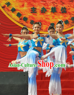 Professional Group Dance Costumes and Headwear Complete Set for Women
