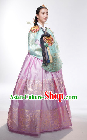 Ancient Korean Imperial Clothing and Headpieces Complete Set