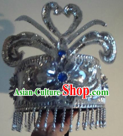 Traditional Yi Minority Headpiece for Dancers