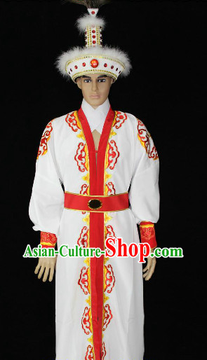 Ancient Chinese Desert Prince Costumes and Hat Complete Set