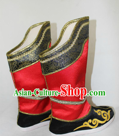 Ancient Chinese Red Official Boots