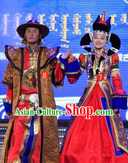 Mongolian Emperor and Empress Clothes and Hats