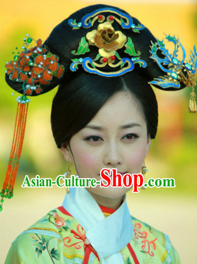 Qing Dynasty Manchu Hair Jewelry Headwear