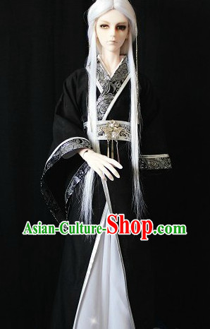 Traditional Chinese Black Hanfu Dresses for Men