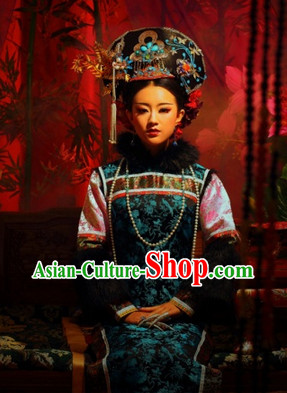 Ancient Chinese Princess Clothes and Headwear Complete Set