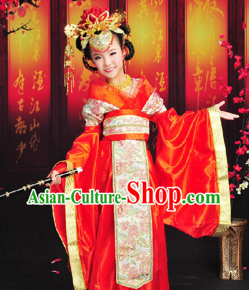 Ancient Chinese Empress Costumes Complete Set for Kids