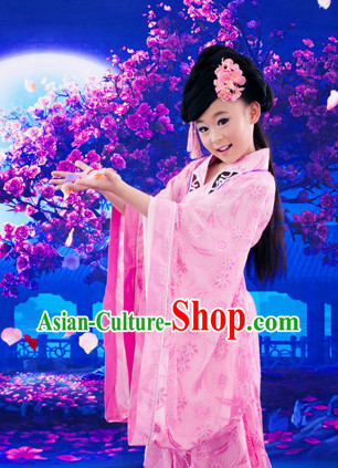 Ancient Chinese Tang Princess Dresses Complete Set for Kids