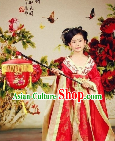 Ancient Chinese Tang Imperial Princess Costumes for Children