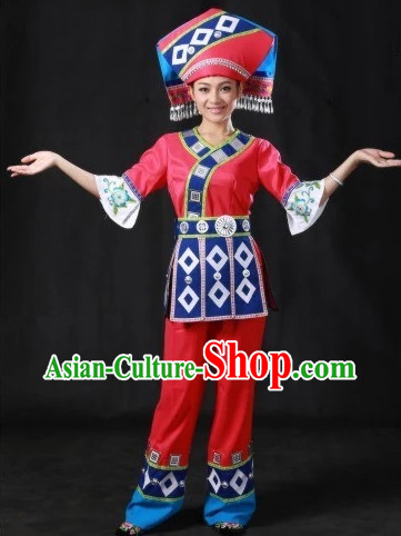 Zhuang Regional costumes and Hat Complete Set