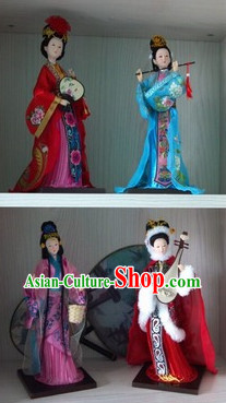 Handmade Beijing Silk Figurine Doll - Ancient Four Beauties Set