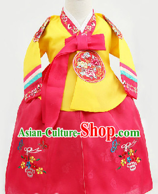 Korean Traditional Hanbok for School Students from 1 Year Old to 15 Years Old