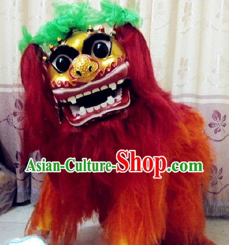 One Person Smiling Beijing Lion Dance Costumes