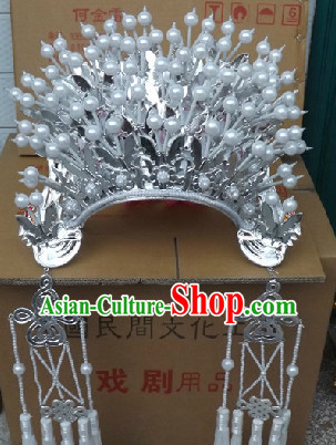 Traditional Chinese White Phoenix Crown