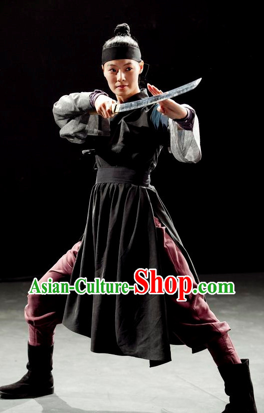 Ancient Korean Warrior Costumes and Headwear for Men