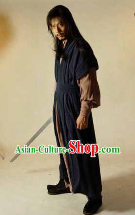 Ancient Korean Black Swordman Costumes Complete Set