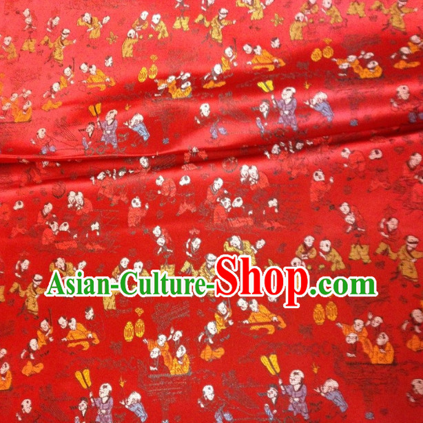 Ancient Chinese People Traditional Brocade