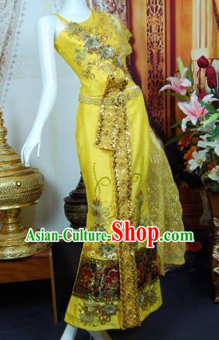 Burma Traditional Wedding Dresses Complete Set for Brides