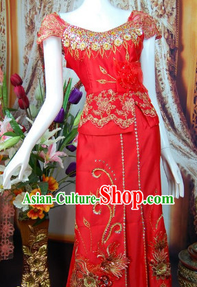 Southeast Asia Traditional Thailand Wedding Suit for Women