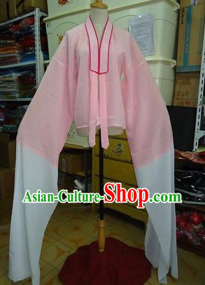 Traditional Chinese Pink and White Long Sleeves