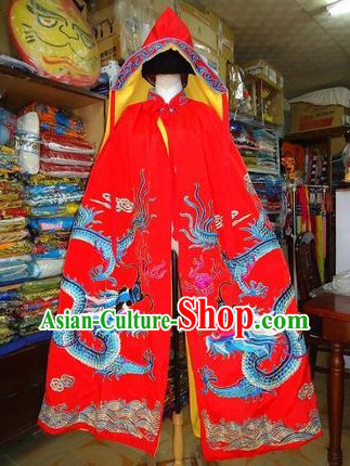 Traditional Chinese Beijing Opera Embroidered Dragon Mantle