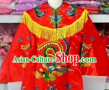 Chinese Peking Opera Red Phoenix Costumes for Kids