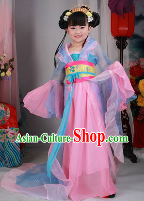Ancient Chinese Princess Costumes and Headwear for Children