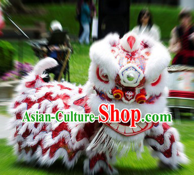 Top Red Handmade Fut San Lion Dance Costume Complete Set