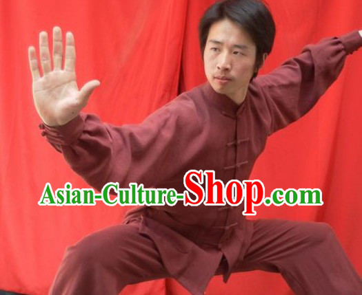 Top Quality Natural Flax Mandarin Chinese Martial Arts Outfit