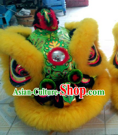 Well Handmade and Painted Hok San Lion Dance Costumes Complete Set