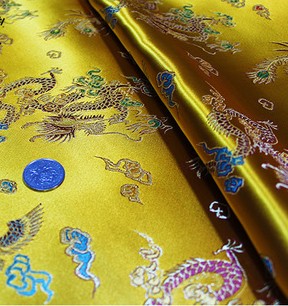 Traditional Chinese Dragon Phoenix Brocade Fabric