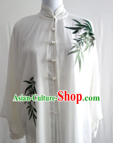Top Embroidered Bamboo Tai Chi Costumes Three Pieces Complete Set