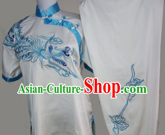 Traditional Kung Fu Silk Uniform White