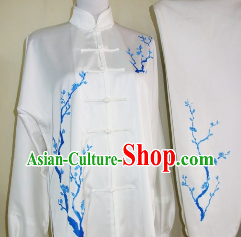 Hand Painted Plum Blossom Martial Art Dresses, Sportswear   Accessories