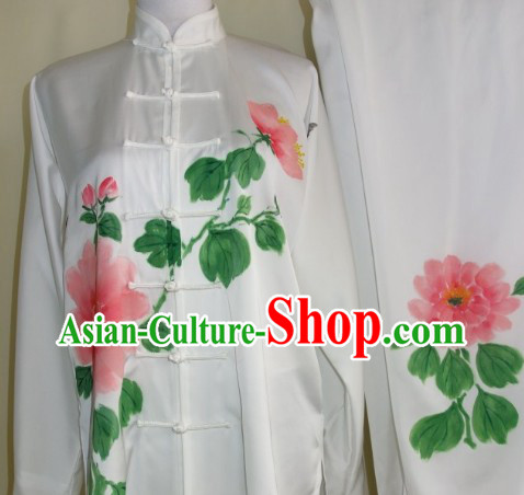 Hand Painted Flower and Butterfly Martial Art Clothes