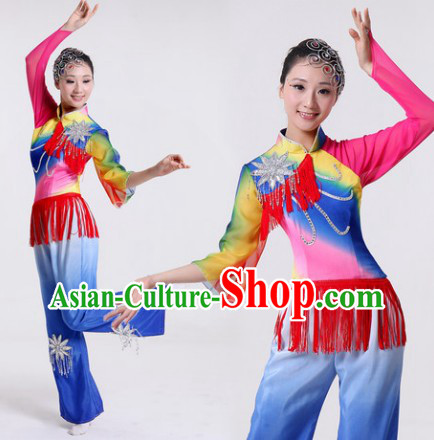 Chorus Dance Group Dance Singing Group Performance Costumes and Headwear Complete Set for Women