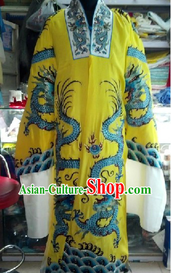 Ancient Chinese Dragon Embroidery Long Robe for Men