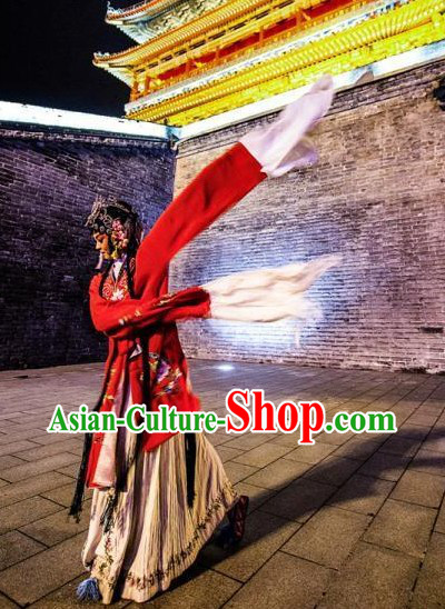 Traditional Chinese Beijing Opera Hua Dan Costumes Complete Set