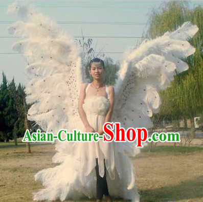 Super Big Victoria Secret Style White Long Angel Wings Stage Performance Props