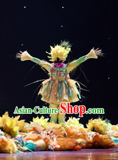 Novelty Scarecrow Dance Costumes and Headwear for Kids