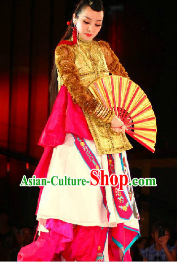 Sa Ding Ding Stage Performance Wan Wu Sheng Costumes and Accessories Complete Set