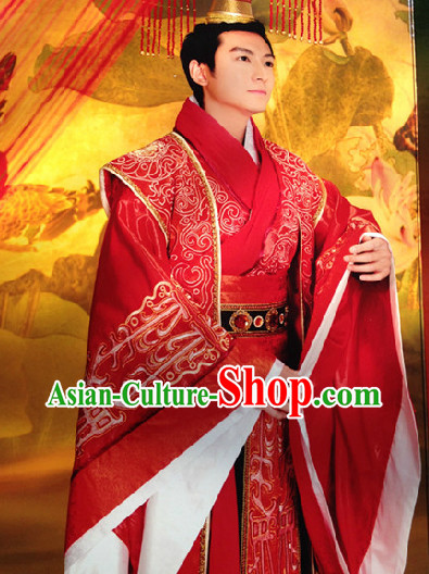 Chinese Classical Princess Wedding Outfit and Crown Complete Set