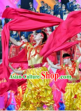 Chinese Spring Festival Gala 2014 Opening Dance Costumes and Headwear Complete Set for Men