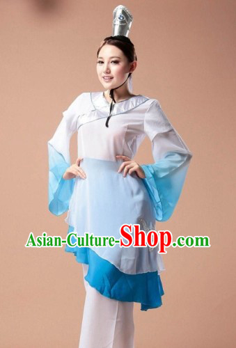 Zhu Yingtai Chinese Classical Dancing Costumes and Recital Wear Complete Set